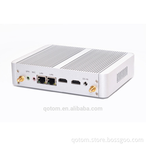 Quad Core Dual Lan Mini Pc Qotom-M150S Celeron Processor N3150 on board Fanless Micro Media player
